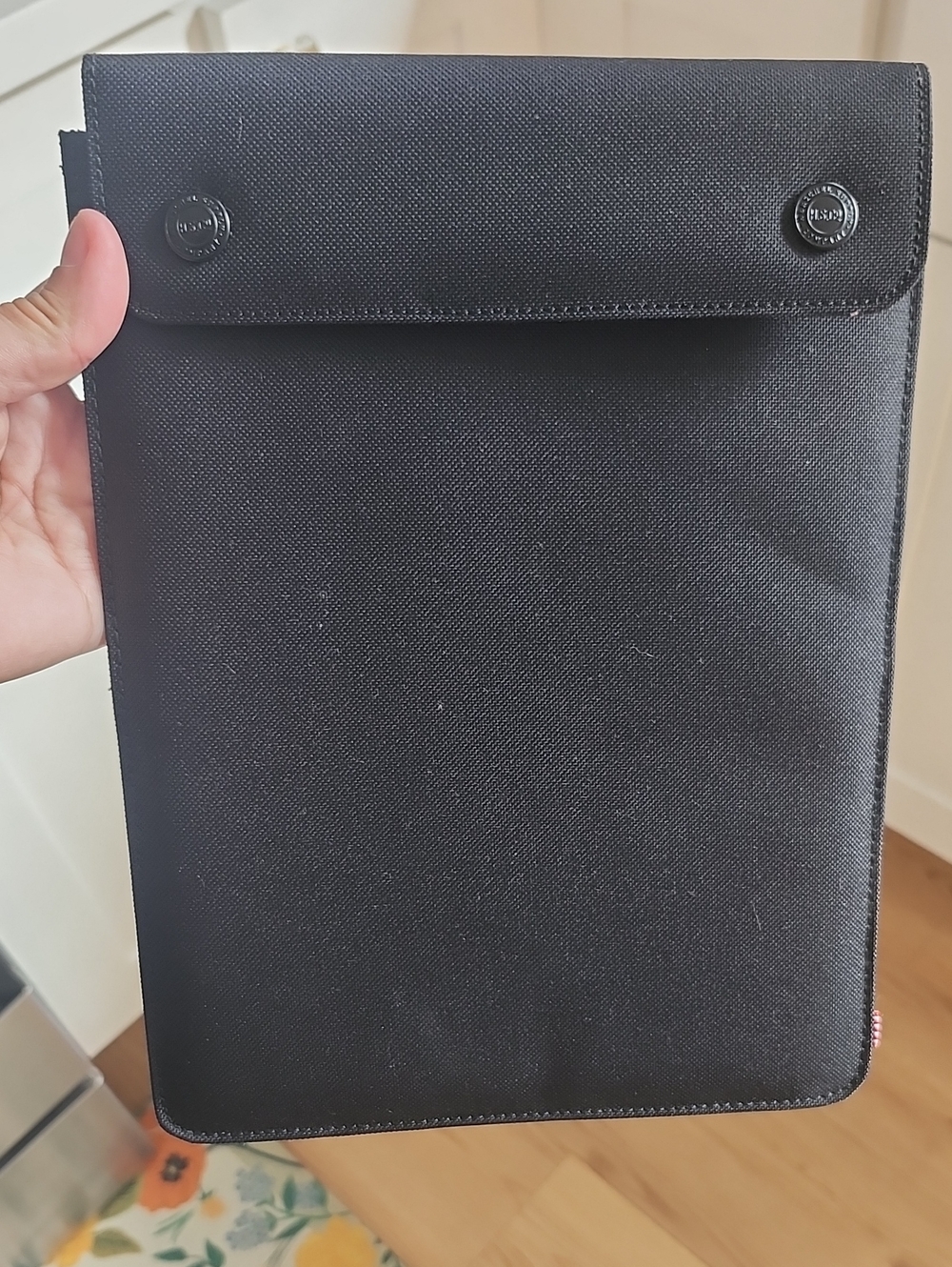 Herschel Supply Company Black Tablet Sleeve with Snap Closure
